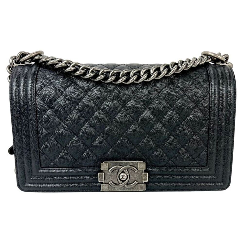 Chanel Caviar Quilted Medium Black Boy Flap Shoulder Bag